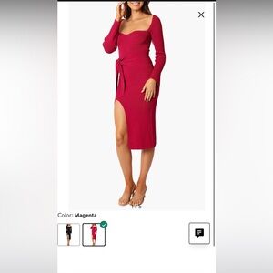 Petal & Pup Magenta Long Sleeve Dress US 2 NWT